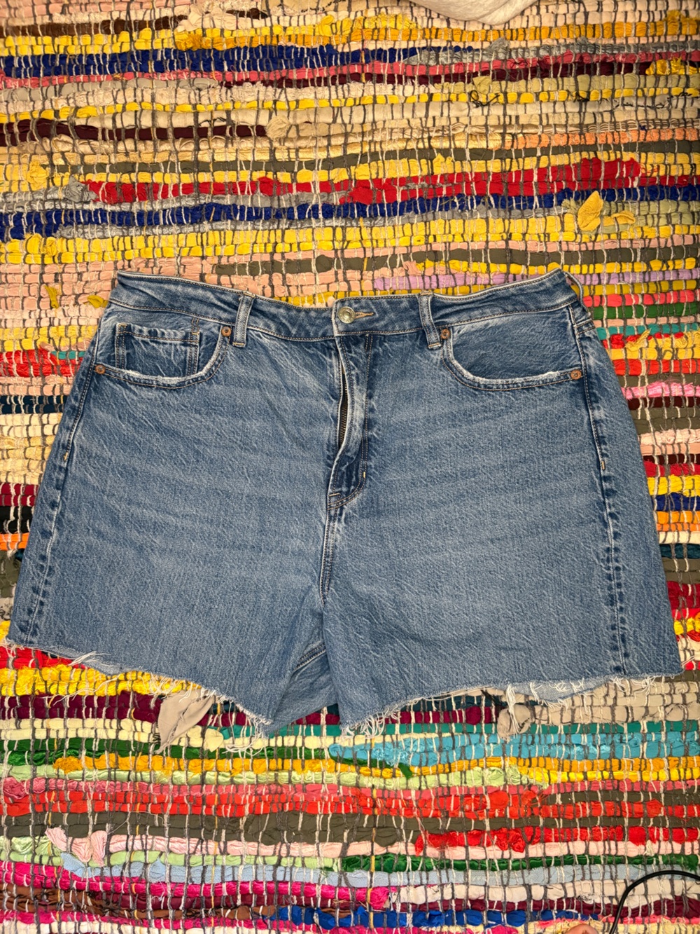 American Eagle Outfitters Light Blue Denim Cut Offs